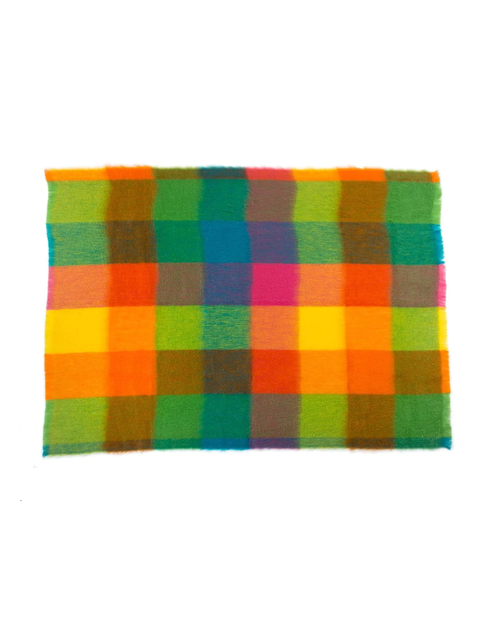 Brun de Vian-Tiran - Plaid MOHAIR Arlequin - 140x180 cm - Arlequin