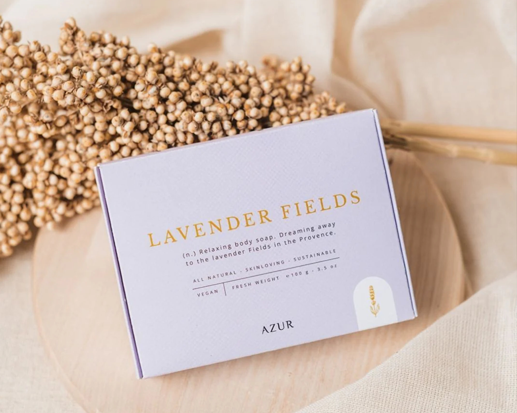 Azur Natural Bodycare - Zeep LAVENDER FIELDS - 100g - fiel_000