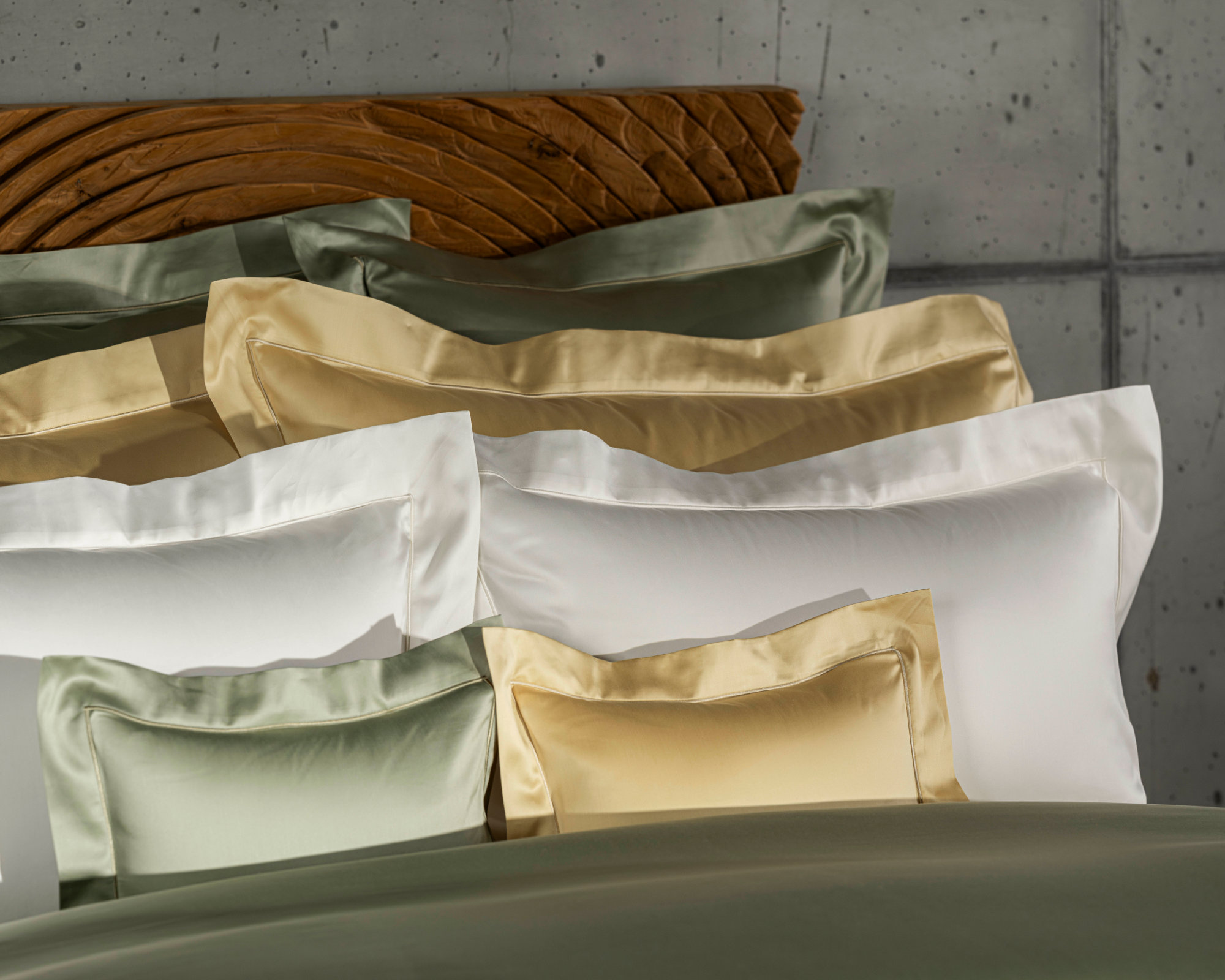 Celso de Lemos - Bed linen set BOURDON - 240x220 cm + 2 slopen 65x65 cm - 101 Naturel 