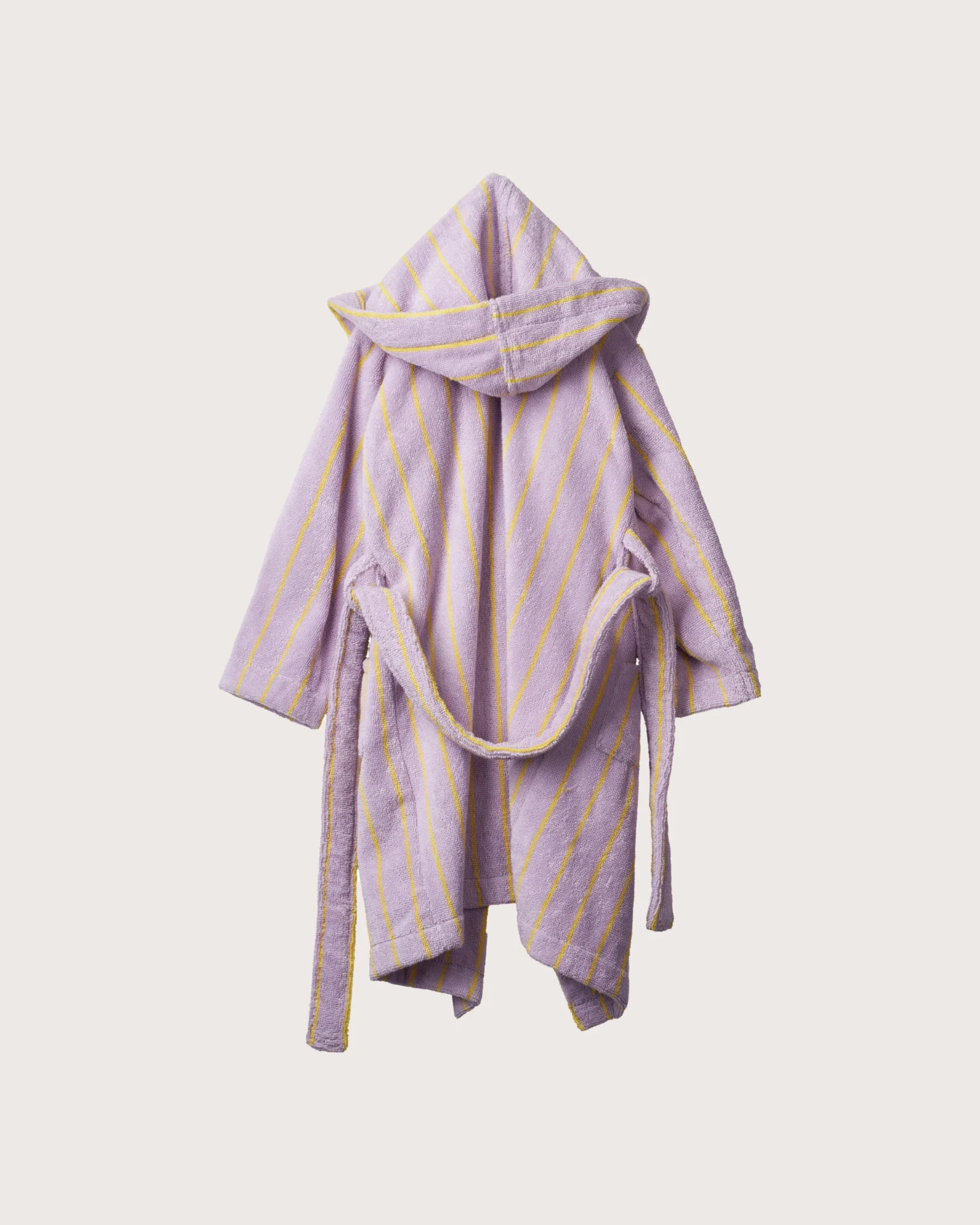 Bathrobe kids NARAM Lilac & neon yellow