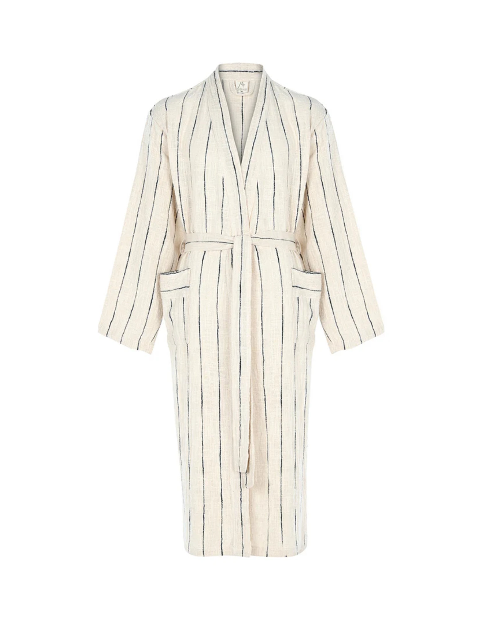 Mizar & Alcor - Bathrobe SURO Natural/navy - ME/LA - Natural/navy