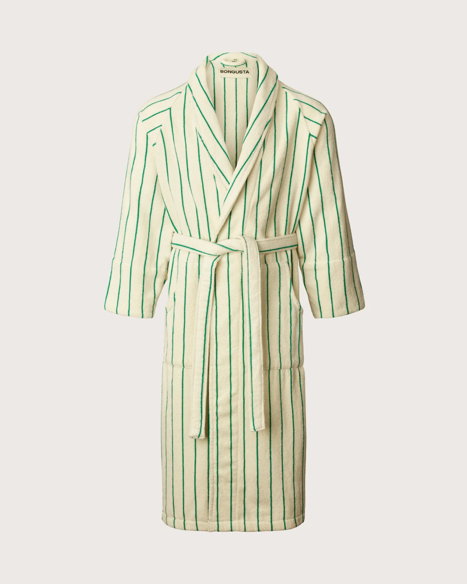 Bathrobe NARAM Pure white & grass