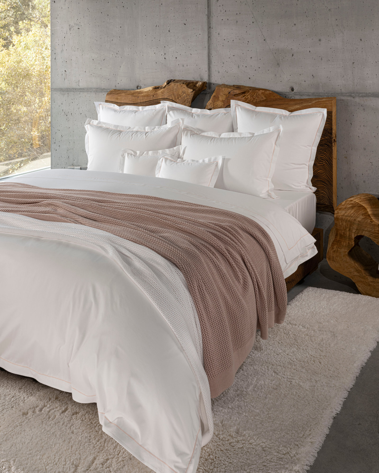 Celso de Lemos - Bedsprei BALADE - 240x260 cm - Nuage Rose