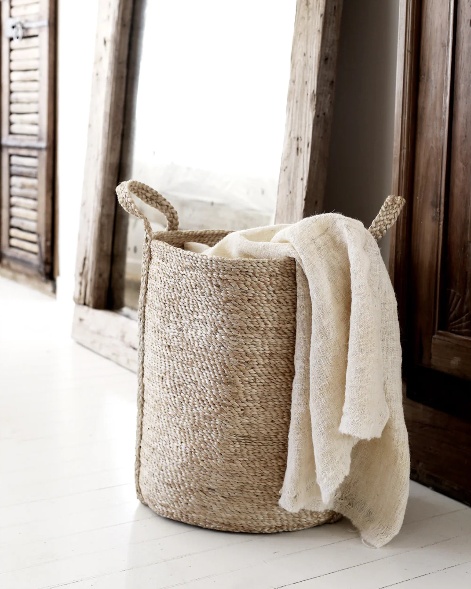 The Dharma Door - Laundry basket BASKET ROUND - LA - Natural