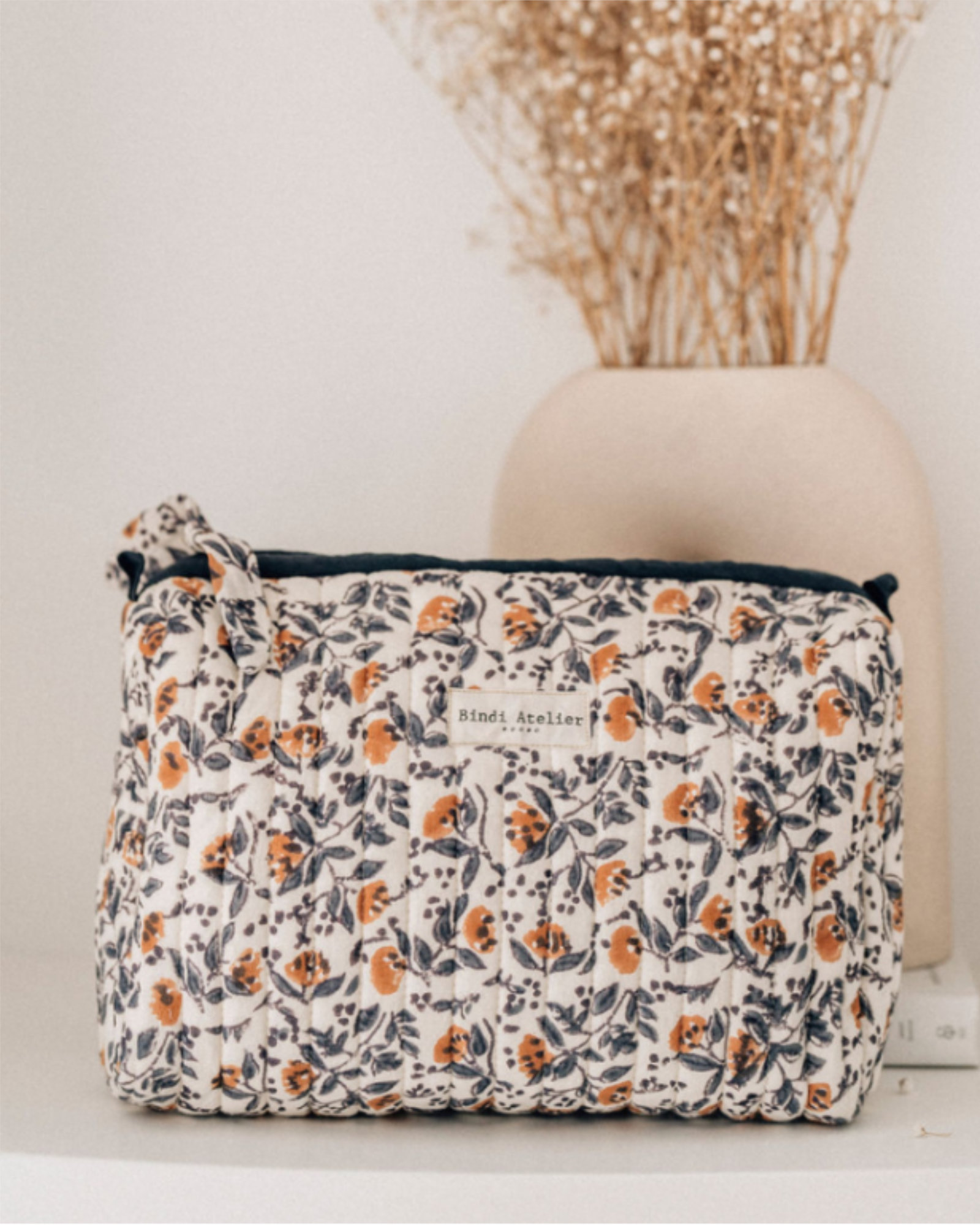 Bindi Atelier - Toiletry bag BINDI Mayli Orage - 28x17x8 cm - Mayli Orage