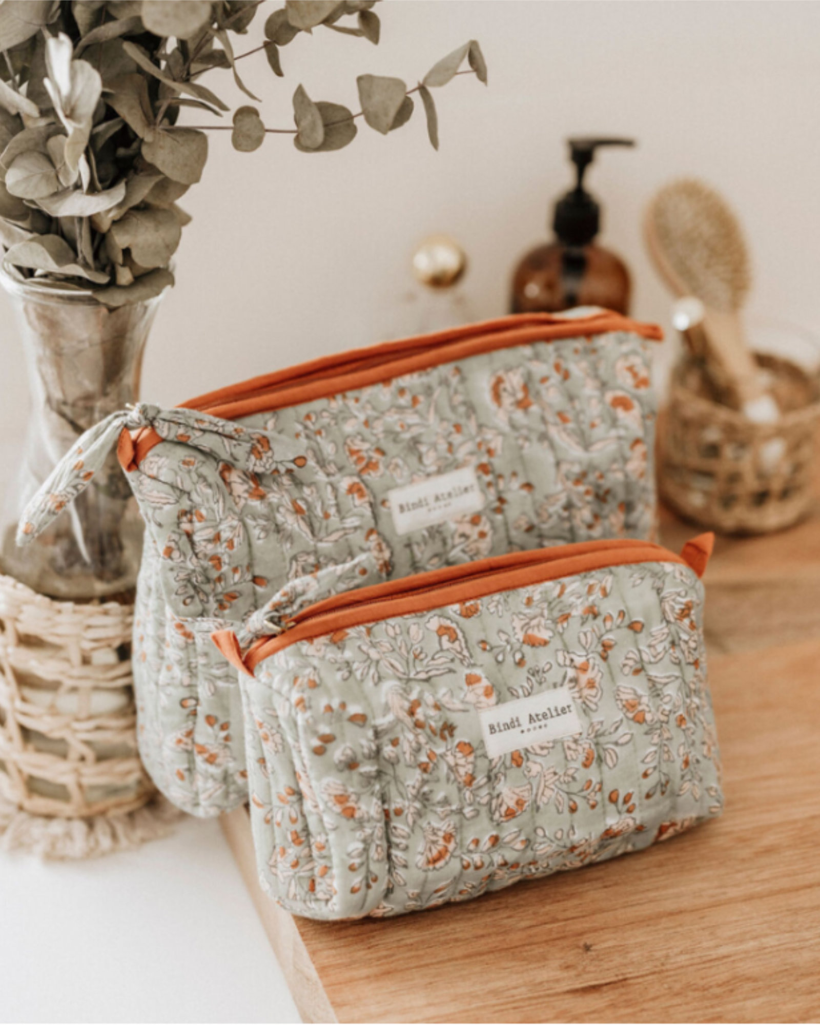 Toiletry bag BINDI Sarika Matcha