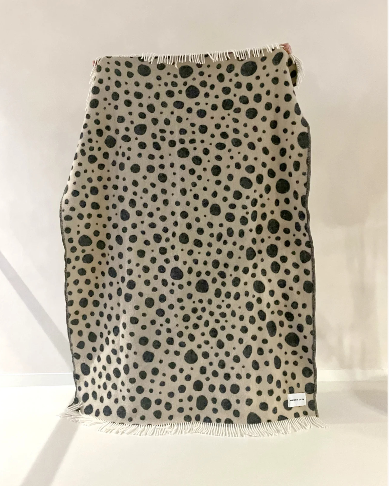 Maison Deux - Throw CHEETAH Beige/black - 130x200cm - Beige/black