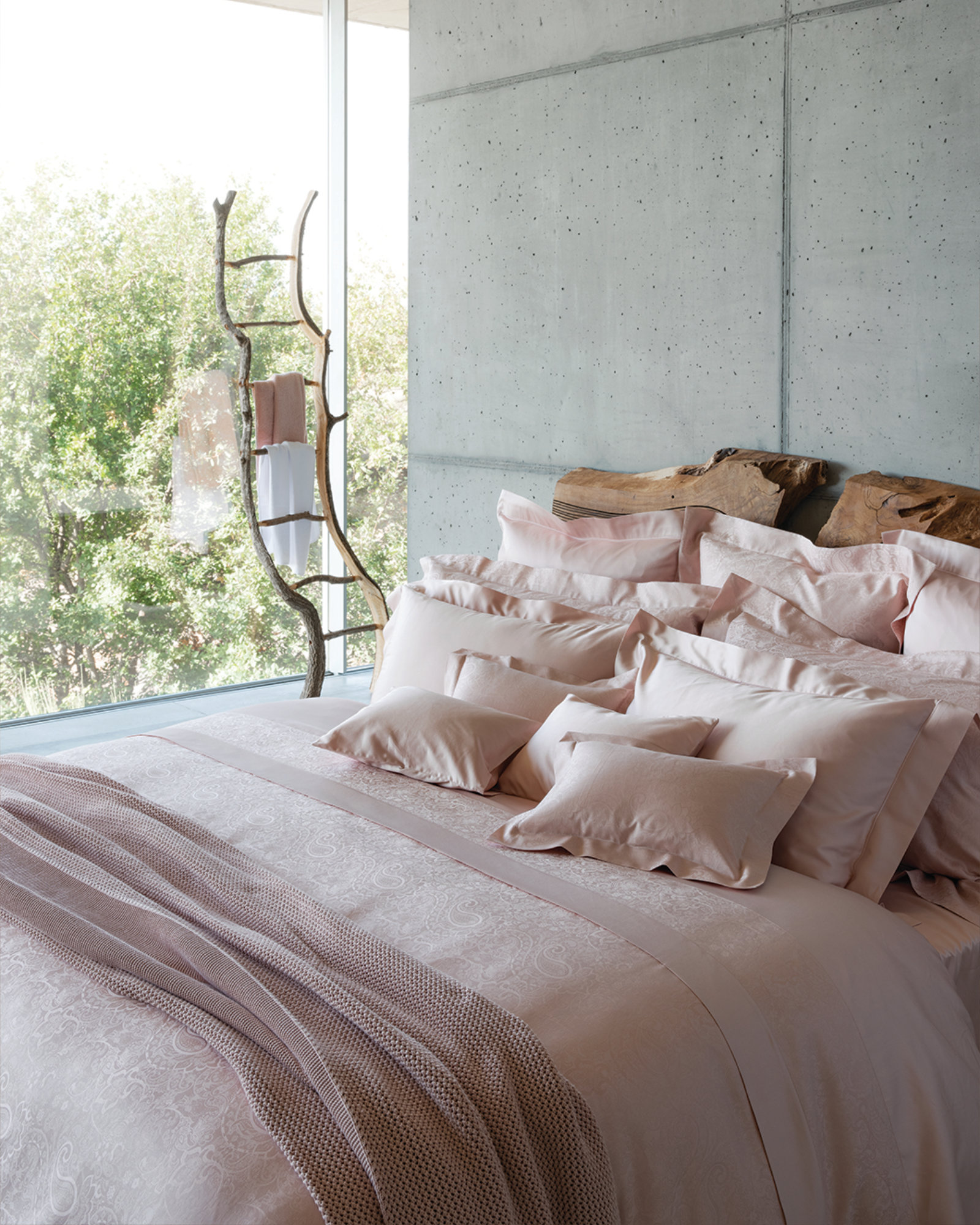 Celso de Lemos - Bed linen set JOANNE Nuage Rose - 240x220 cm + 2 slopen 65x65 cm - Nuage Rose