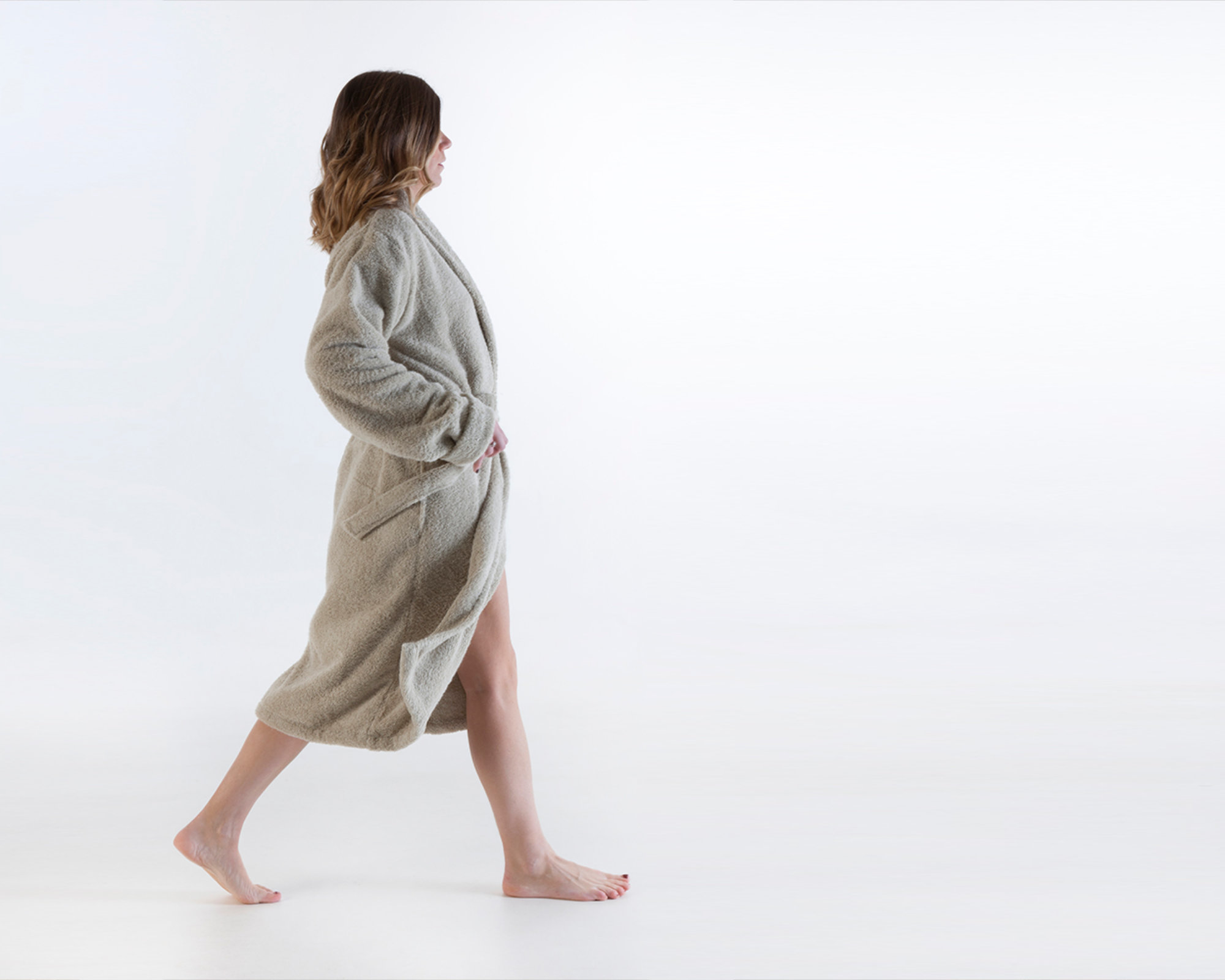 MARIE-MARIE - Bathrobe ESSENTIALS Linen - XL - Linen